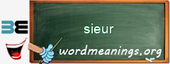 WordMeaning blackboard for sieur